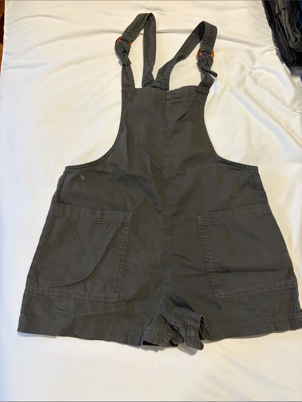 aerie Dark Gray Short Overalls